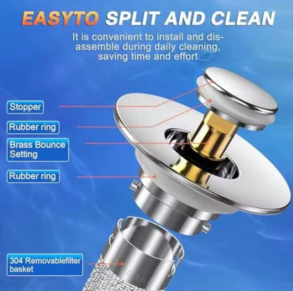 DrainGuard™ Pop-Up Sink Filter & Hair Catcher
