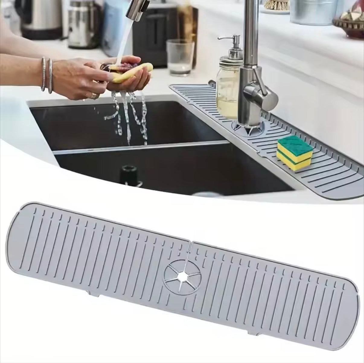 DryGuard™ Silicone Faucet Splash Mat