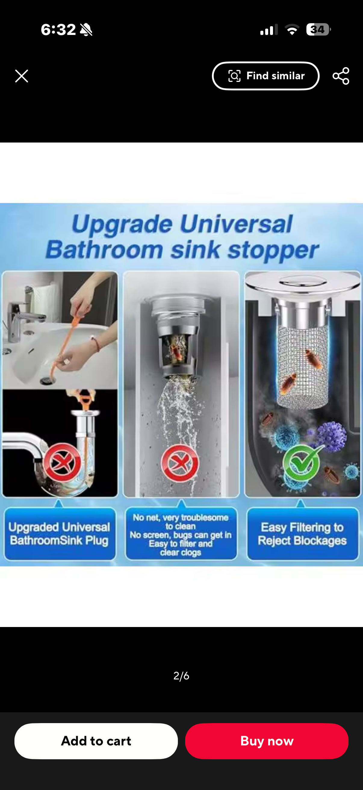 DrainGuard™ Pop-Up Sink Filter & Hair Catcher